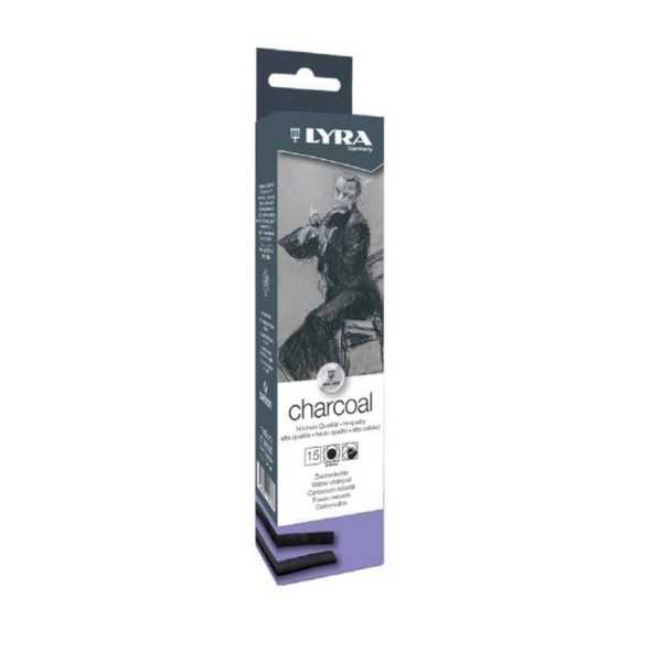 Box of 15 pcs. of Lyra Charcoal medium thickness 5-6mm.