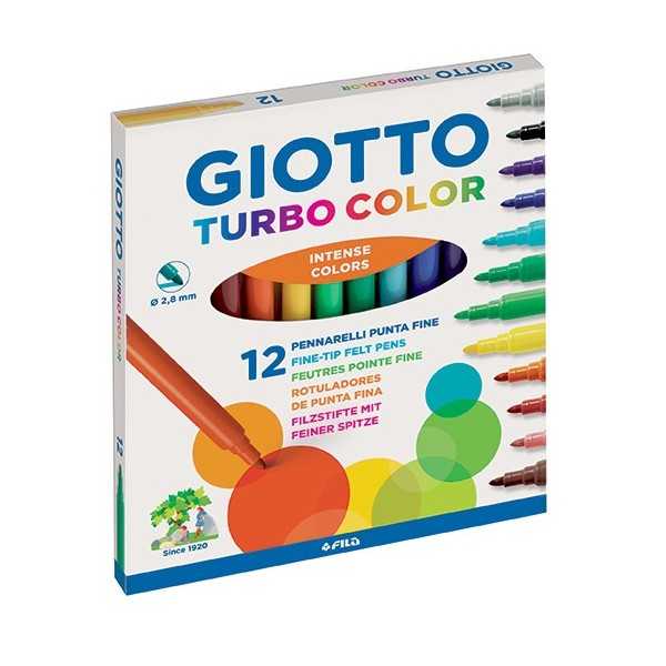 GIOTTO Turbo Colour Set of 12 markers