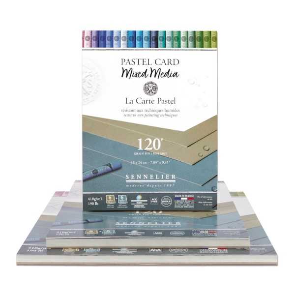 PASTEL CARD MIX MEDIA 12 sheets