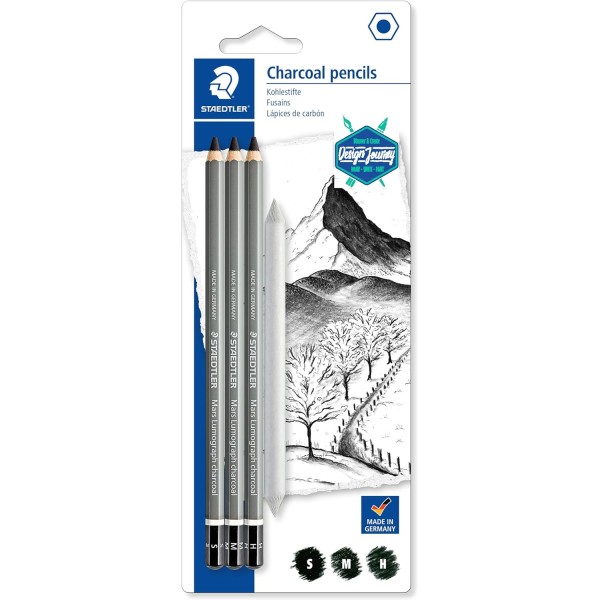 Set Pencils Staedtler Charcoal Lumograph 4 Pcs.