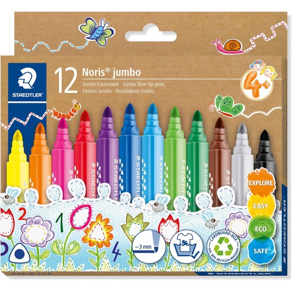 12 Markers Set Staedtler Noris Junior