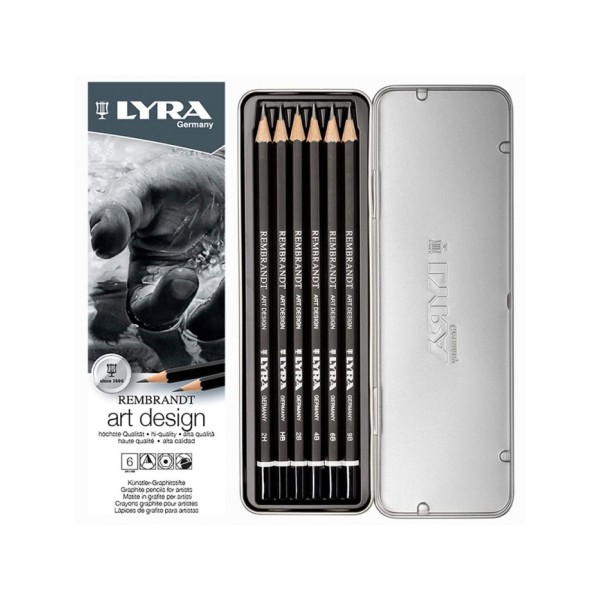 Lyra Rembrandt set 6-piece graphite pencils