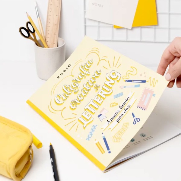 Creative calligraphy and lettering. Beautiful notes for class