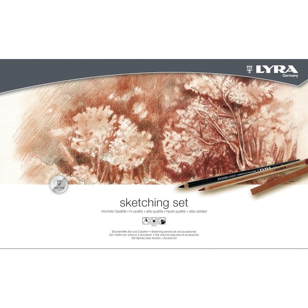 Lyra Sketching Set 35 Pieces Metal Box