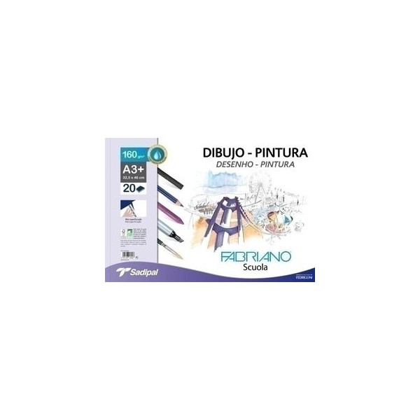 Fabriano Academia Bloc Dibujo y Pintura 160gr A3+