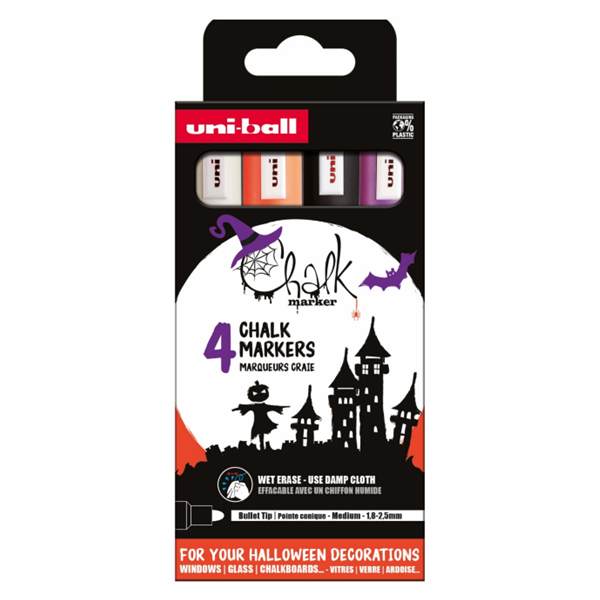 Set colores Halloween Uni-Ball Chalk Markers