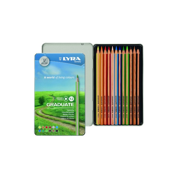 Box of LYRA GRADUATE Coloured Pencils 12 Colours