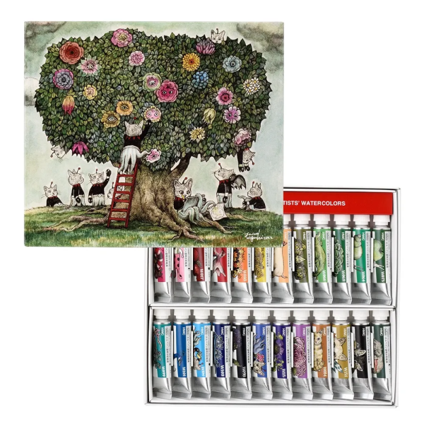 HOLBEIN Set de Acuarela YUKO HIGUCHI 24 Colores de 5 ml.