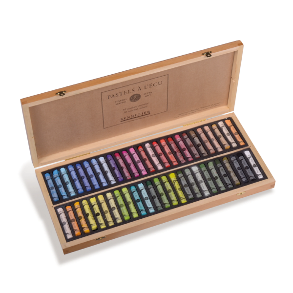 PASTEL SENNELIER.  Caja Madera de Lujo 50 Colores