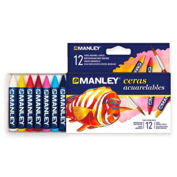 CAJA CERAS ACUARELABLES MANLEY