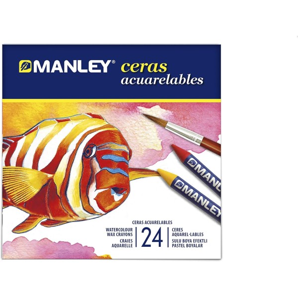 CAJA CERAS ACUARELABLES MANLEY