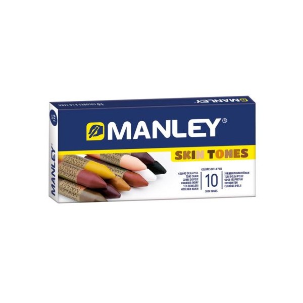 Estuche 10 ceras Manley SKIN TONES (Colores de la piel)