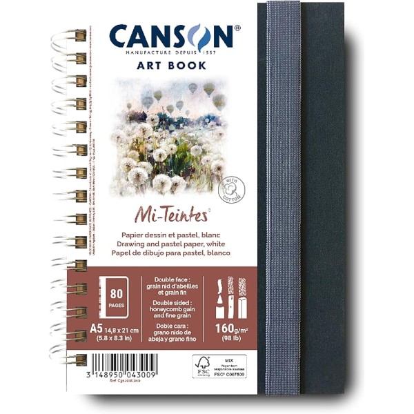 Canson Mi-Teintes Art Book A5 160gr. 80 Páginas