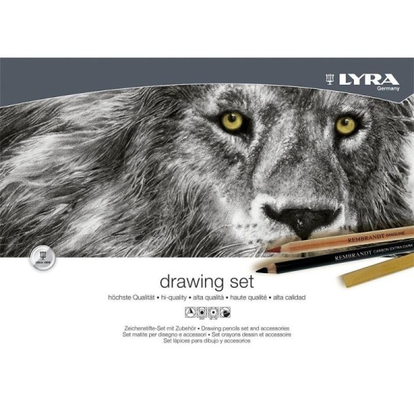 Caja de Madera Lyra Set de Dibujo 31 Piezas