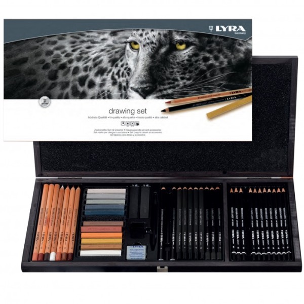 Lyra Wooden Box Drawing Set 47 Pieces