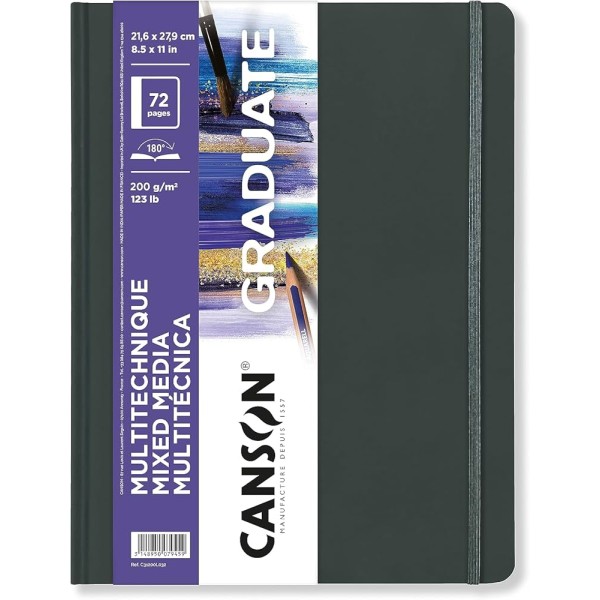 Cuaderno Canson Graduate Mix Media Fino 200gr. Fino