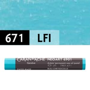 Caran d’Ache Neoart™ 6901 – Pasteles Profesionales de Cera y Óleo de Alta Resistencia a la Luz - CHRYSOCOLLA BLUE 671