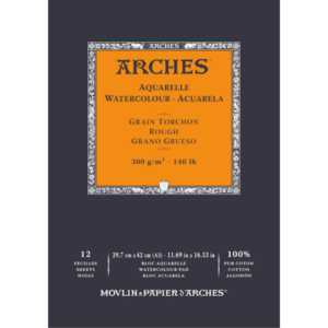 ARCHES Bloc Acuarela encolado 1 Lado 12Hjs - 300gr/m. · Grano Grueso · 26x36cm.