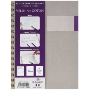 Cuaderno Velin Algodón Puro A5 125g. G. Lalo