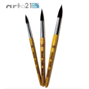 HEREND Petit Gris Redondo R- 5200. Set 3 Pinceles Mango corto