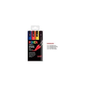 Rotuladores POSCA PC5M 4 Colores Básicos
