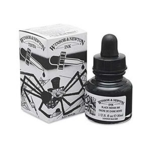 Tinta de Dibujo Winsor&Newton 30ml. Negro Cuenta gotas