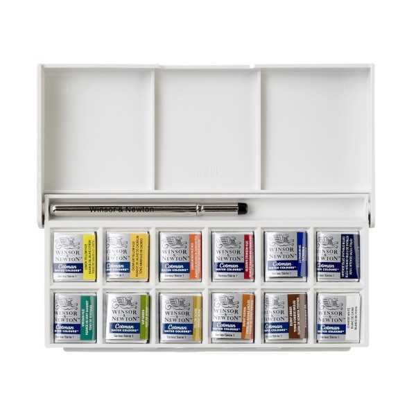 Acuarela Cotman Winsor Newton Esbozo 12 medias godet