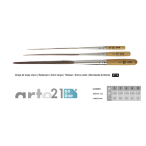 ESCODA BUEY 6115. Pincel Rotular y filetear extra largo.