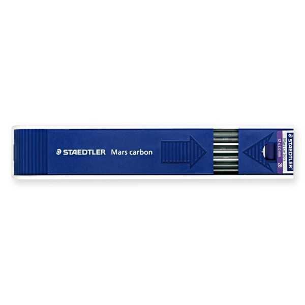 Caja 12 Minas con afilaminas 2mm. Staedtler Mars Carbon 2B