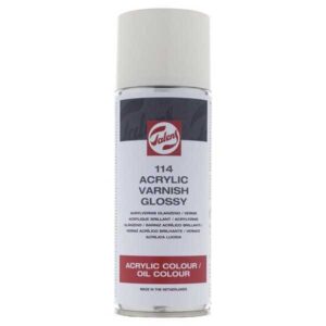 Barniz Brillante Talens en Spray Acrilico/Oleo 114 400ml.