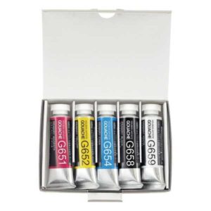 HOLBEIN Artists Gouache Set 5 colores Primarios 15ml
