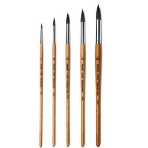 HEREND Set 5 pinceles Petit Gris PURO Redondo R-5200