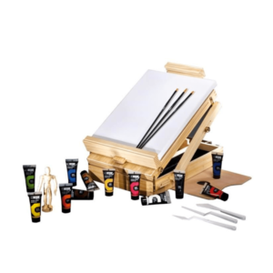 Caja Caballete de Madera Acrilico 12 tubos 21ml. y accesorios Campus Sennelier