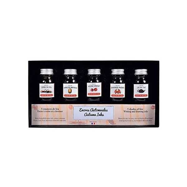 Set de 5 Frascos Tinta J. Herbin Colores Otoñales