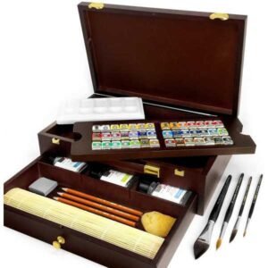 Acuarela REMBRANDT Master Caja madera 42 medias godet
