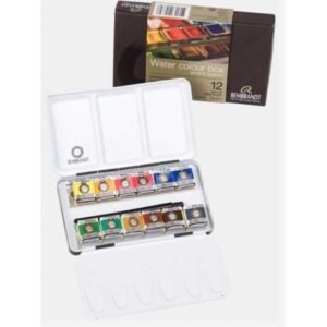 Acuarela REMBRANDT. Caja Metal 12 medias godet