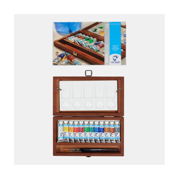 Acuarela VAN GOGH. Estuche madera 12 Tubos
