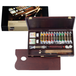 Caja Madera Óleo REMBRANDT Professional 12 Tubos.