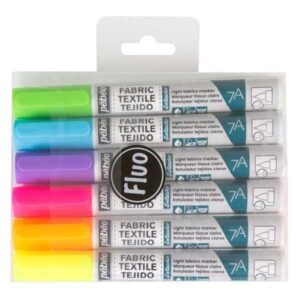 Rotulador para Tela PEBEO 7A MARQ LIGHT FABRIC CASE 6 SURTIDO FLUOR