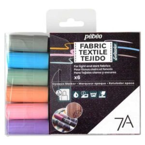 Rotulador para Tela PEBEO 7A MARK OPACO 4MM CASE 6 PASTEL