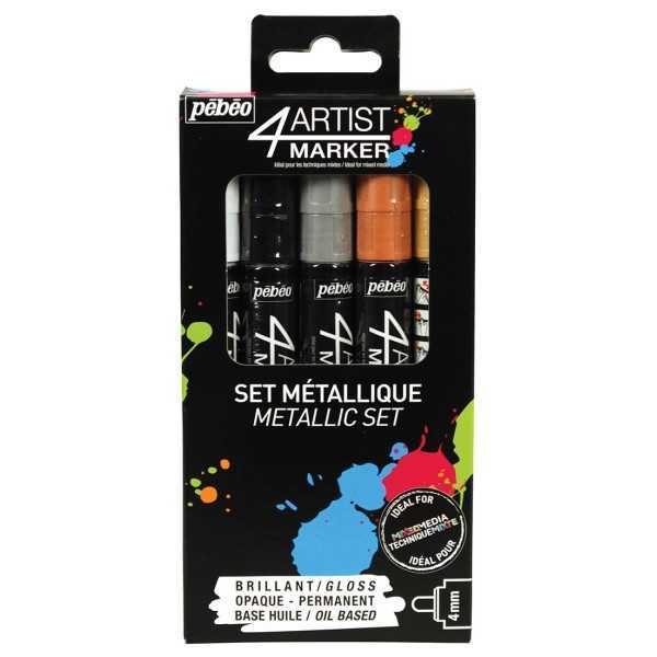 ROTULADORES OLEO 4ARTIST PEBEO. MARKER SURTIDO METÁLICO