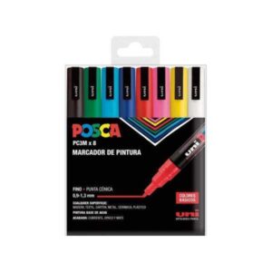 Rotuladores POSCA PC3M 8 Colores Básicos