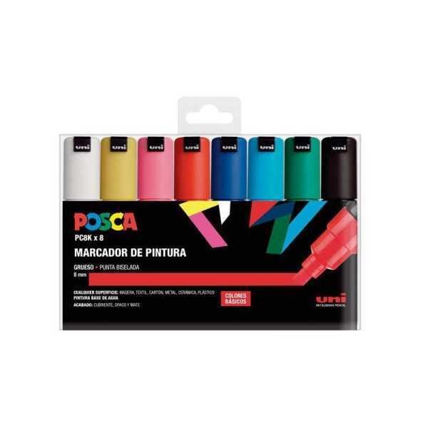 Rotuladores POSCA PC8K 8 Colores Básicos