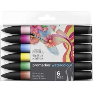 PROMARKER ACUARELA Winsor Newton. 6 Tonos Florales
