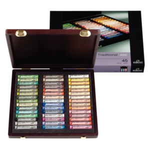 PASTEL REMBRANDT. CAJA MADERA 45 COLORES PAISAJE