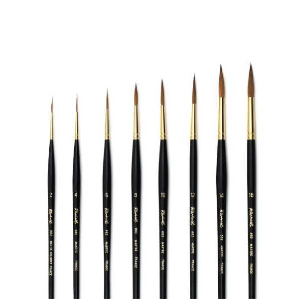 Pinceles RAPHAEL GOLD Kolinsky Redondo. Ref 882