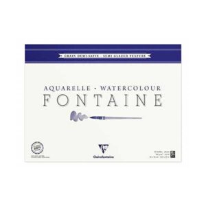 Bloc FONTAINE PAPEL Grano Satinado Medio 25Hjs. - 18x24cm.