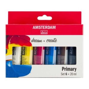 Set Acrilico Amsterdam 6 Colores Primarios de 20ml.