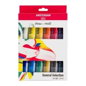 Set Acrilico Amsterdam 12 Colores de 20ml.