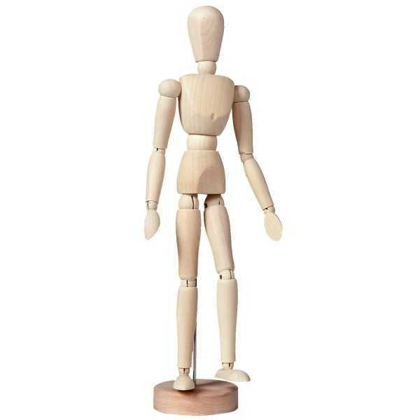 Maniqui Articulado de Madera Mujer 30cm